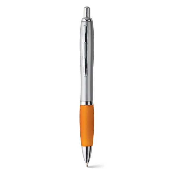Claps 20031 - Kuk Silver Ballpoint Pen with Colored Grip and Blue Ink