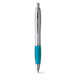 Claps 20031 - Kuk Silver Ballpoint Pen with Colored Grip and Blue Ink