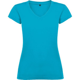 Roly R6646 - VICTORIA Women’s Slim-Fit V-Neck Short-Sleeve Tee