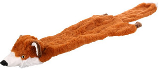 Flamingo f-522341 - Plush Squeaky Fox Dog Toy with No Mess Design