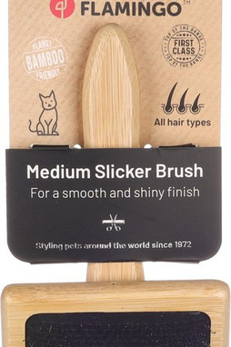 Flamingo f-561406 - Eco-Friendly Bamboo Cat Grooming Brush