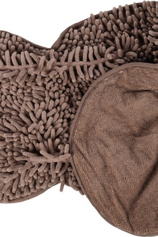 Flamingo f-522583 - Pakka Taupe Microfiber Dog Drying Towel with Pockets