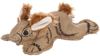 Flamingo f-522753 - Durable Jute Bunny Dog Toy with Squeaker Fun