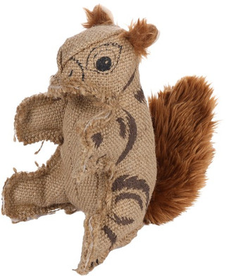 Flamingo f-522752 - Squeaky Jute Squirrel Dog Toy for Endless Fun