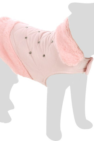 Flamingo f-523169 - Manteau Chic pour Chiens avec Strass et Doublure Chaude