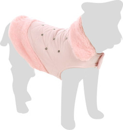 Flamingo f-523169 - Manteau Chic pour Chiens avec Strass et Doublure Chaude