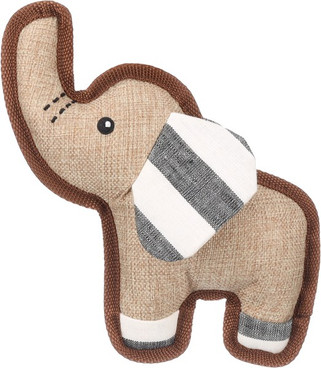 Flamingo f-523563 - Soft Canvas Beige Elephant Dog Toy
