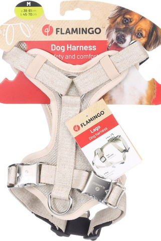 Flamingo f-523777 - Harnais Confortable en Lin pour Chiens
