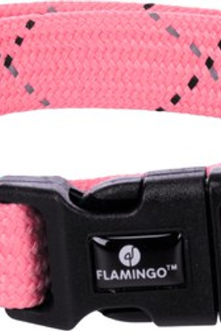 Flamingo f-523757 - Laisse Réglable Chiot Rose Sécurité Réfléchissante