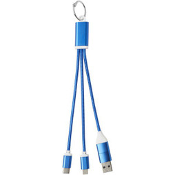 PF Concept 124382 - Duurzame 4-in-1 Oplaadkabel met Sleutelhanger