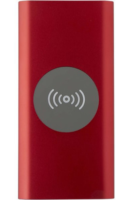 Juice 8000 mAh Type-C recycled aluminium wireless power bank - EgotierPro 124385