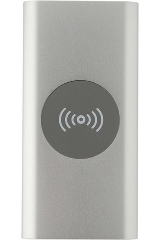 Juice 8000 mAh Type-C recycled aluminium wireless power bank - EgotierPro 124385