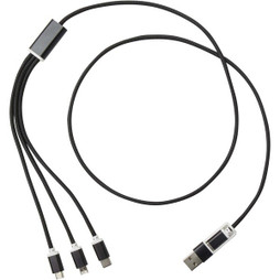 PF Concept 124386 - Versatile 5-1 recycled aluminium charging cable