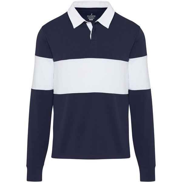 Elevate 38237 - Clyde unisex organic rugby polo sweatshirt