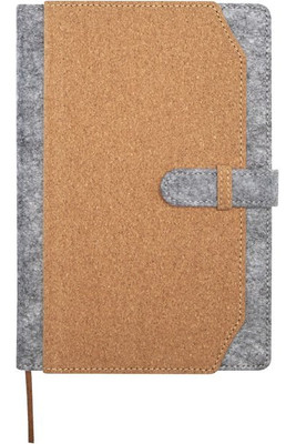 Viviana A5 recycled felt and cork notebook - EgotierPro 107907