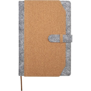 Viviana A5 recycled felt and cork notebook - EgotierPro 107907