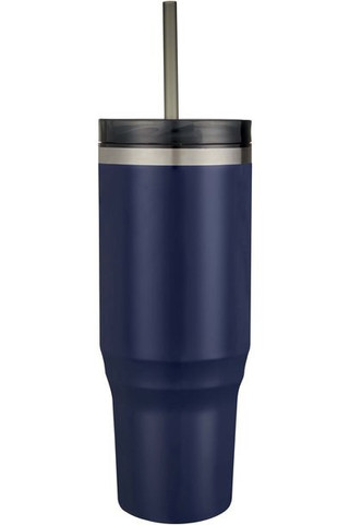 Mug isotherme Melbourne 1200 ml certifié RCS avec paille - EgotierPro 100801