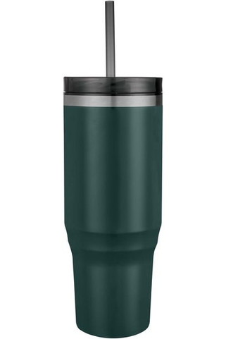 Mug isotherme Melbourne 1200 ml certifié RCS avec paille - EgotierPro 100801