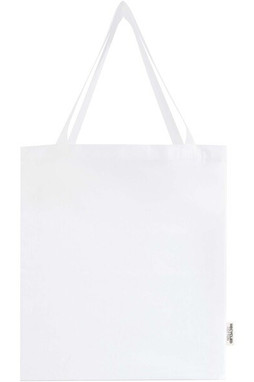 Madras 140 g/m² GRS recycled cotton gusset tote bag - EgotierPro 120733