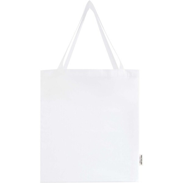 Madras 140 g/m² GRS recycled cotton gusset tote bag - EgotierPro 120733