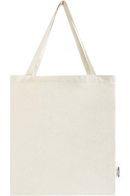 Madras 140 g/m² GRS recycled cotton gusset tote bag - EgotierPro 120733