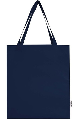 Madras 140 g/m² GRS recycled cotton gusset tote bag - EgotierPro 120733