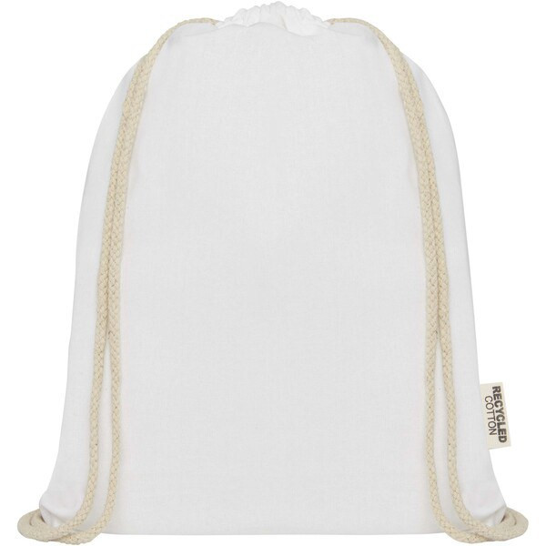 Oregon 140 g/m² GRS recycled cotton drawstring bag - EgotierPro 120735