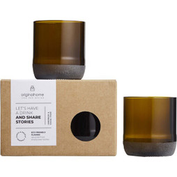 Originalhome 113408 - Eco-Friendly Recycled Beer Bottle Glass Set