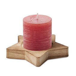 GiftRetail CX1481 - LOTUS Candle on star wooden base