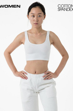 Los Angeles Apparel 8383 - Top court en coton mélangé pour femmes