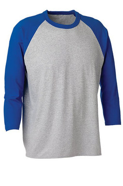 King Athletics 934 - Mens 3/4 Sleeve Baseball T