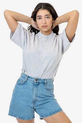 Los Angeles Apparel 1801mw - S/S Mineral Wash Crew 6.5oz