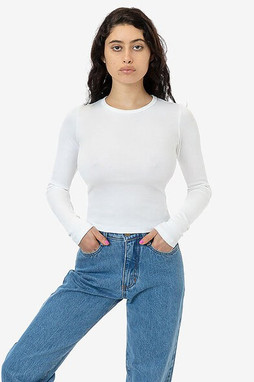 Los Angeles Apparel 43007 - Baby Rib Manches Longues Crewneck