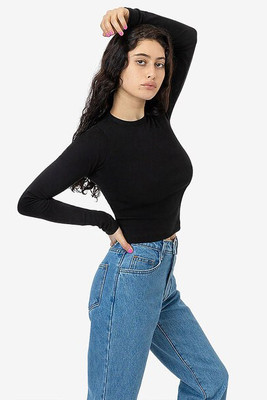 Los Angeles Apparel 43007 - Baby Rib Manches Longues Crewneck
