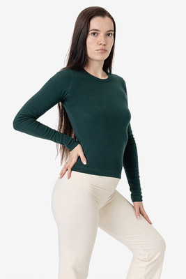 Los Angeles Apparel 43007 - Baby Rib Long Sleeve Crewneck