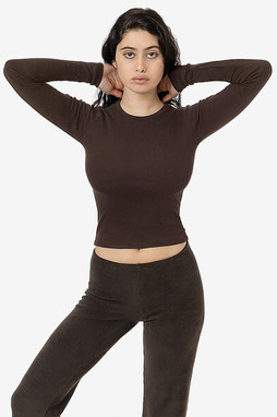 Los Angeles Apparel 43007 - Baby Rib Long Sleeve Crewneck