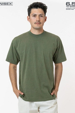 Los Angeles Apparel 1801gd - Tee-shirt à col ras du cou Garment Dye