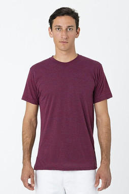 Los Angeles Apparel tr01 - T-shirt à col ras du cou tri-matière