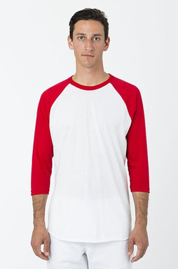Los Angeles Apparel ff53 - 34-Sleeve Raglan Tee