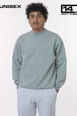 Los Angeles Apparel hf07gd - L/S Heavy Fleece PO Crew 14 Oz