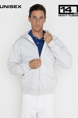 Los Angeles Apparel hf10 - Sweat à capuche zippé en polaire épaisse
