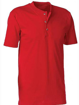 King Athletics 1201 - Tee-shirt Henley à manches courtes
