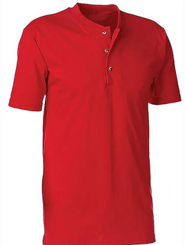 King Athletics 1201 - Tee-shirt Henley à manches courtes