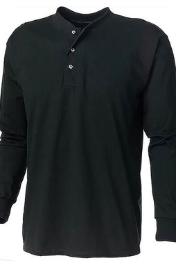 King Athletics 1202 - Tee-shirt Henley à manches longues