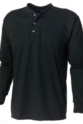 King Athletics 1202 - Long-Sleeve Henley Tee