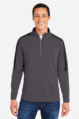 Core365 CE404 - Men's Market Snag Protect Mesh Colorblock Quarter-Zip