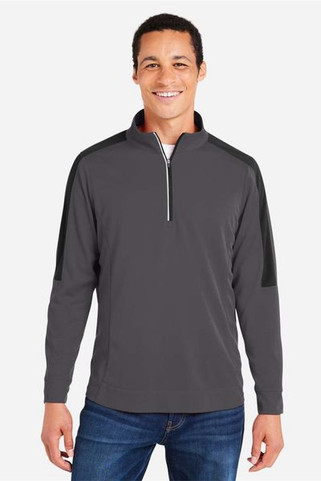Core365 CE404 - Mens Market Snag Protect Mesh Colorblock Quarter-Zip