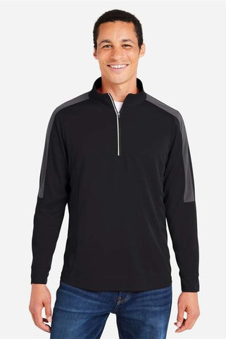 Core365 CE404 - Mens Market Snag Protect Mesh Colorblock Quarter-Zip