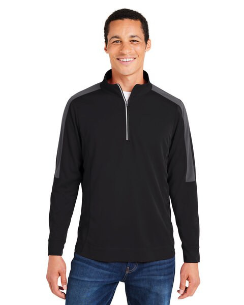 Core365 CE404 - Men's Market Snag Protect Mesh Colorblock Quarter-Zip