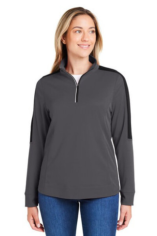 Core365 CE404W - Ladies Market Snag Protect Mesh Colorblock Quarter-Zip
